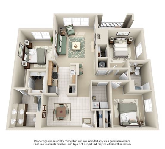 Floor Plans of Estancia Apartments in Tulsa, OK